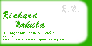 richard makula business card