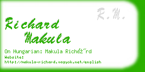 richard makula business card